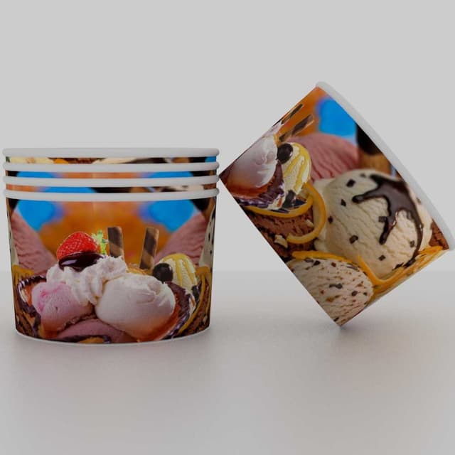 Paper Ice Cream Cups, 50ml Icecream Papercup