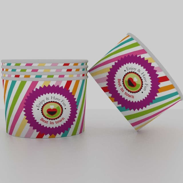 Paper Ice Cream Cups, 50ml Icecream Papercup
