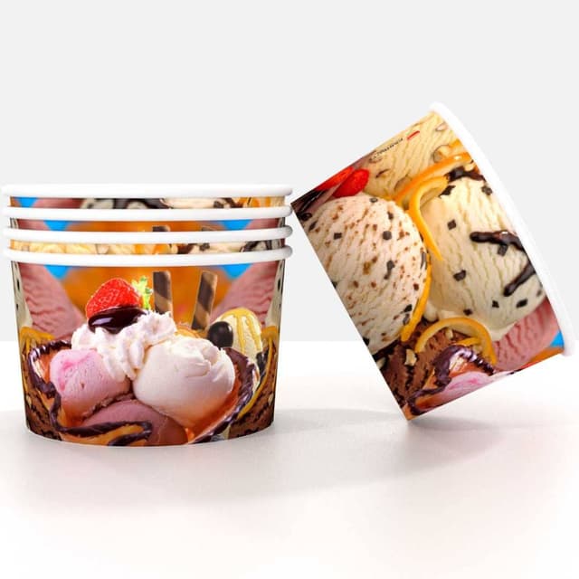 Paper Ice Cream Cups, 100ml Icecream Papercup